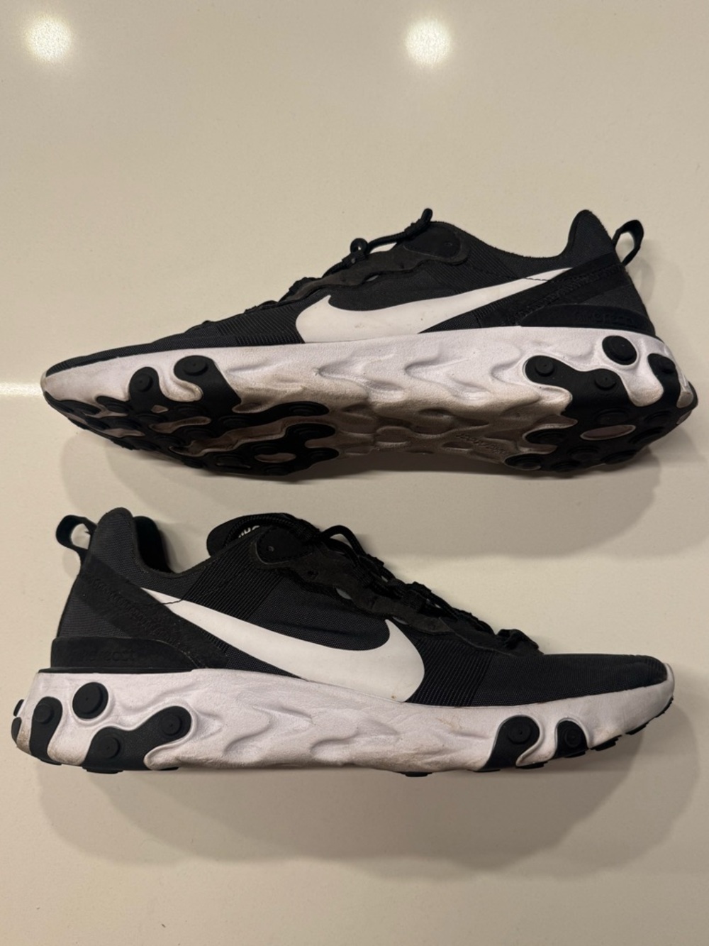 Nike React Element 55 ‘Black-White’ trainers - Men’s Size 9.5